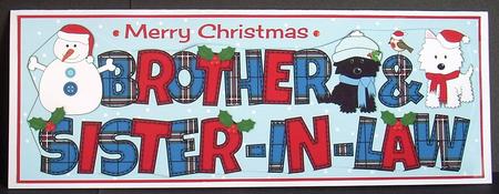Jazz Dogs & Snowman Brother & Sister-in-law Large Dl by Joyce Watson