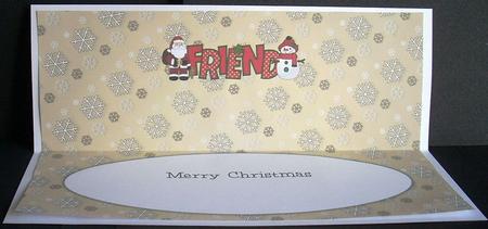 Santa & Snowman Friend Large Dl Insert by Joyce Watson