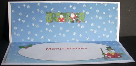 Santa & Snowman Brother Large Dl Insert by Joyce Watson