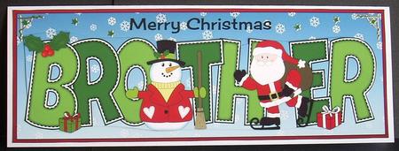 Santa & Snowman Brother Large Dl by Joyce Watson