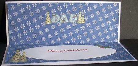 Buttons Christmas Trees Dad Large Dl Insert by Joyce Watson