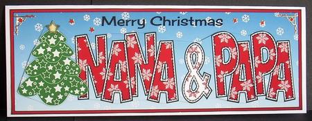 Christmas Tree Nana & Papa Large Dl by Joyce Watson