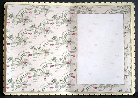 Christmas Holly and Swirls Insert, with Borders 2 by Joyce Watson