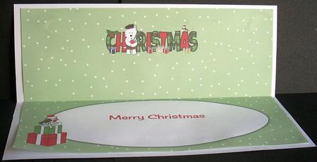 Bagpiper White Jazz the Dog Christmas Large Dl 3 Insert by Joyce Watson