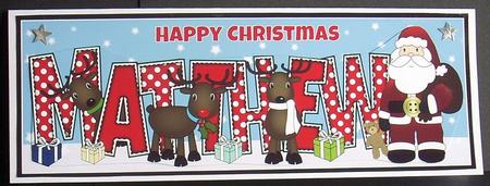 Santa and His Reindeers Matthew Large Dl by Joyce Watson