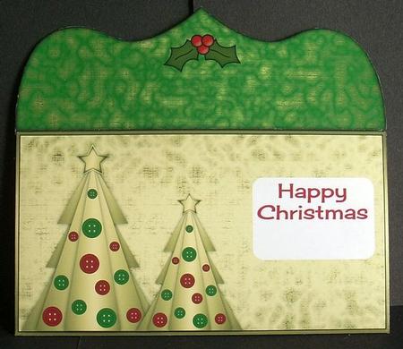 Buttons Christmas Trees Ii Money Wallet Green by Joyce Watson