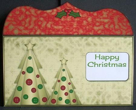 Buttons Christmas Trees Ii Money Wallet Red by Joyce Watson