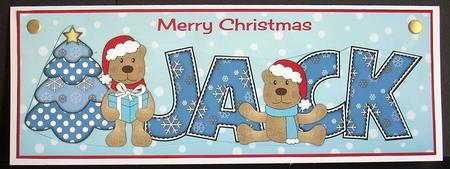 Christmas Teddies Jack Large Dl by Joyce Watson