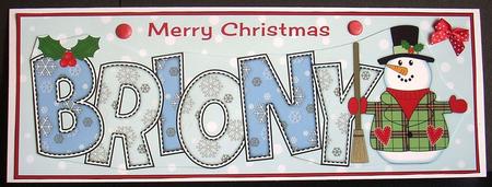 Snowman Briony Large Dl by Joyce Watson