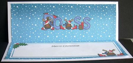 Large Dl Xmas Ross Rudolph Matching Insert by Joyce Watson