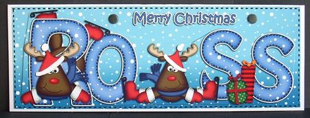 Large Dl Xmas Ross Rudolph 3D Decoupage by Joyce Watson