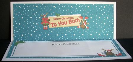 Lge Dl Xmas to You Both Rudolph Signpost Insert by Joyce Watson