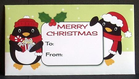 Christmas Penguins Money Wallet 3 by Joyce Watson