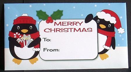 Christmas Penguins Money Wallet by Joyce Watson