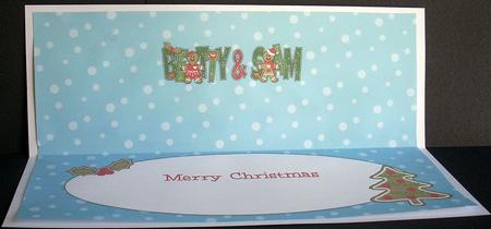 Gingerbread Couple Betty & Sam Large Dl Insert by Joyce Watson