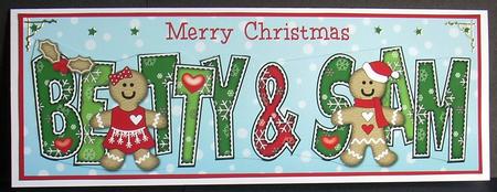 Gingerbread Couple Betty & Sam Large Dl by Joyce Watson