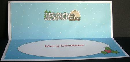 Christmas Cottage Jessica Large Dl Insert by Joyce Watson