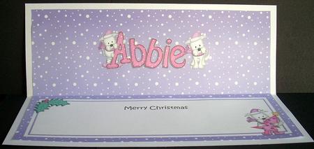 Large Dl Xmas Abbie Westie Dog Matching Insert by Joyce Watson