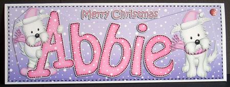 Large Dl Xmas Abbie Westie Dog 3D Decoupage by Joyce Watson