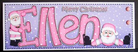 Large Dl Xmas Ellen Santa 3D Decoupage by Joyce Watson