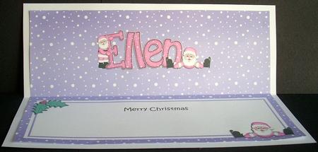 Large Dl Xmas Ellen Santa Matching Insert by Joyce Watson