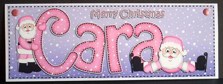 Large Dl Xmas Cara Santa 3D Decoupage by Joyce Watson