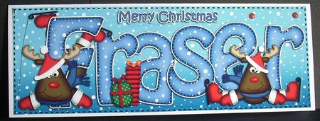 Large Dl Xmas Fraser Rudolph 3D Decoupage by Joyce Watson