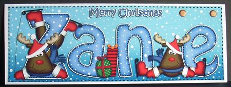 Large Dl Xmas Zane Rudolph 3D Decoupage by Joyce Watson