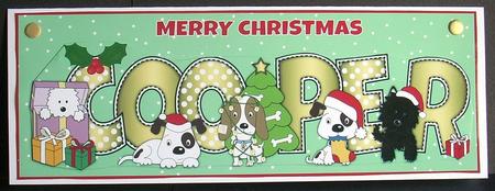 Christmas Dogs Cooper Large Dl by Joyce Watson