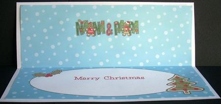 Gingerbread Couple Nana & Papa Large Dl Insert by Joyce Watson