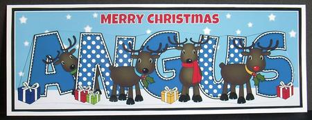 Rudolf and Friends Angus Large Dl by Joyce Watson