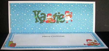 Large Dl Xmas Katie Snowmen Matching Insert by Joyce Watson