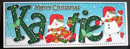 Large Dl Xmas Katie Snowmen 3D Decoupage by Joyce Watson