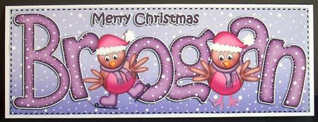 Xmas Large Dl Brogan Quick Card N 3D Decoupage by Joyce Watson