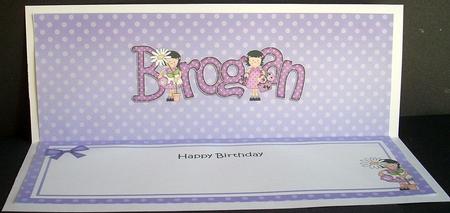 Girlz Birthday Brogan Large Dl Matching Large Dl Insert by Joyce Watson