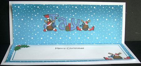 Xmas Jay Rudolph Matching Large Dl Insert by Joyce Watson