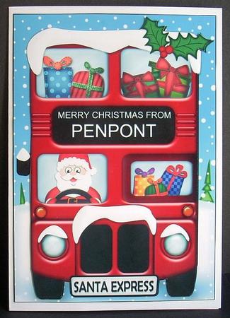 Xmas Santa Express from Penpont A5 3D Decoupage by Joyce Watson