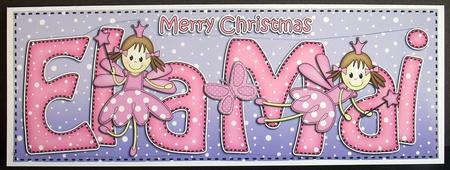 Large Dl Xmas Ela Mai Fairy Twinkletoes 3D Decoupage by Joyce Watson