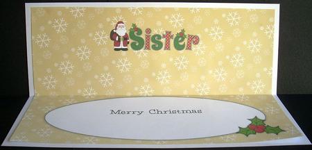 Santa in Coat Sister Large Dl Insert by Joyce Watson