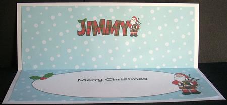 Scottish Santa Jimmy Large Dl Insert by Joyce Watson