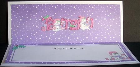 Large Dl Xmas Tamzin Snowmen Matching Insert by Joyce Watson