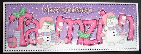Large Dl Xmas Tamzin Snowmen 3D Decoupage by Joyce Watson