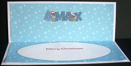 Christmas Teddies Max Large Dl Insert by Joyce Watson