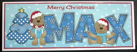 Christmas Teddies Max Large Dl by Joyce Watson