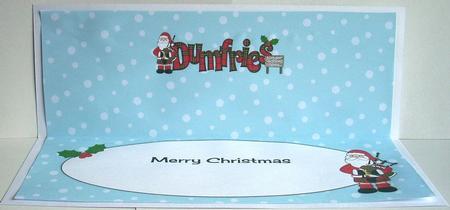 Merry Christmas from Dumfries with Sign Large Dl Insert by Joyce Watson