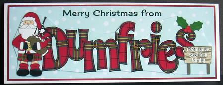 Merry Christmas from Dumfries with Sign Large Dl by Joyce Watson