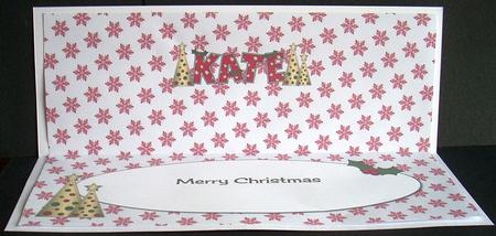 Buttons Christmas Trees Kate Large Dl Insert by Joyce Watson