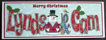 Snowman Lynds & Cam Large Dl by Joyce Watson