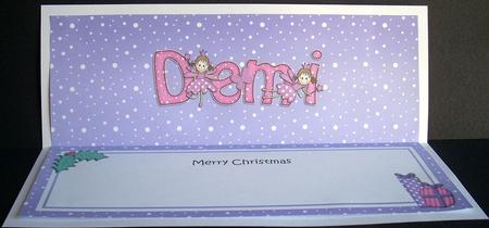 Large Dl Xmas Demi Fairy Twinkletoes Matching Insert by Joyce Watson