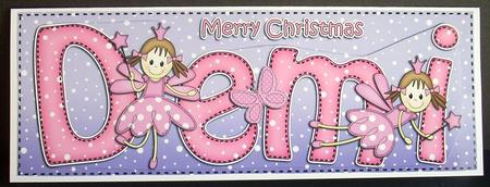 Large Dl Xmas Demi Fairy Twinkletoes 3D Decoupage by Joyce Watson
